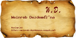 Weinreb Dezdemóna névjegykártya